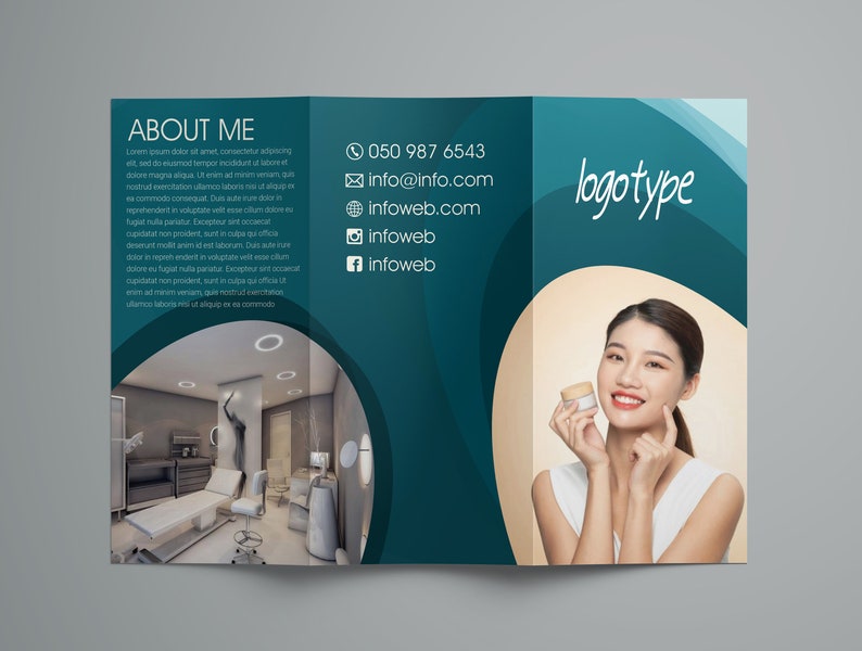 Trifold Brochure Price List Template Editable Menu Etsy Canada