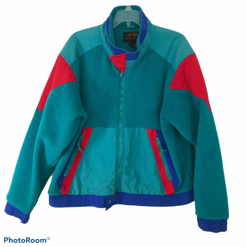 Eddie Bauer Men/'s Vintage Color Block Fleece Jacket