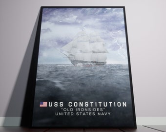 USS Constitution Artwork Poster