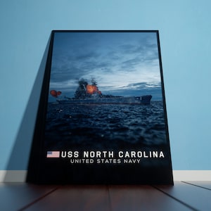 USS North Carolina Artwork Poster