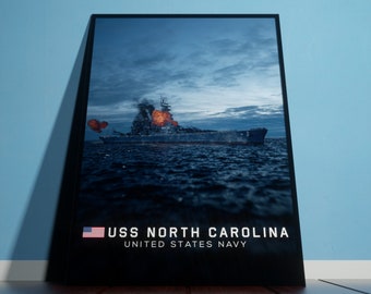 USS North Carolina Artwork Poster
