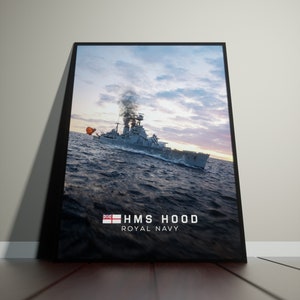 HMS Hood Artwork Poster
