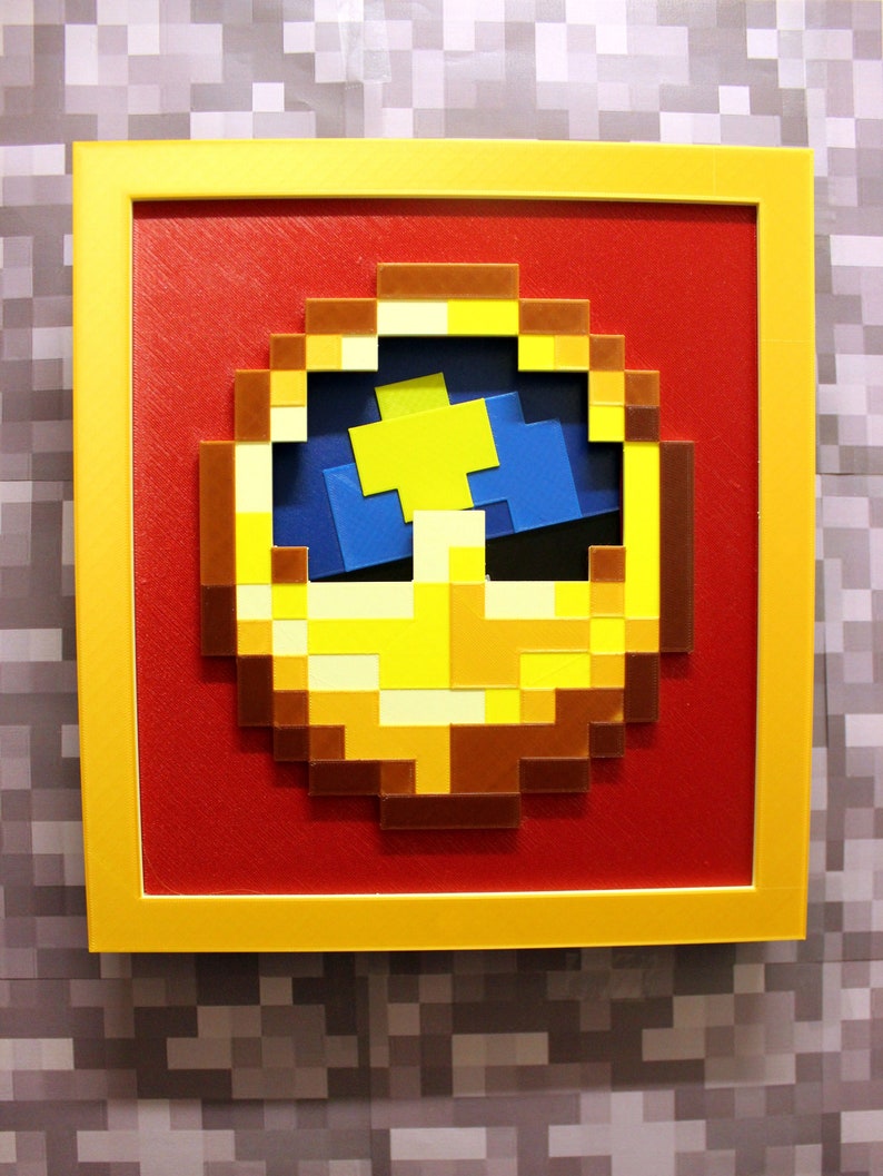 Working Minecraft Wall Clock in Item Frame Tell Realworld Etsy