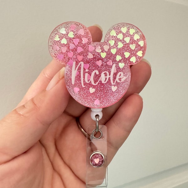 Valentines mouse badge reel