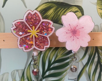 Cherry Blossom badge reel  | Sakura Flower