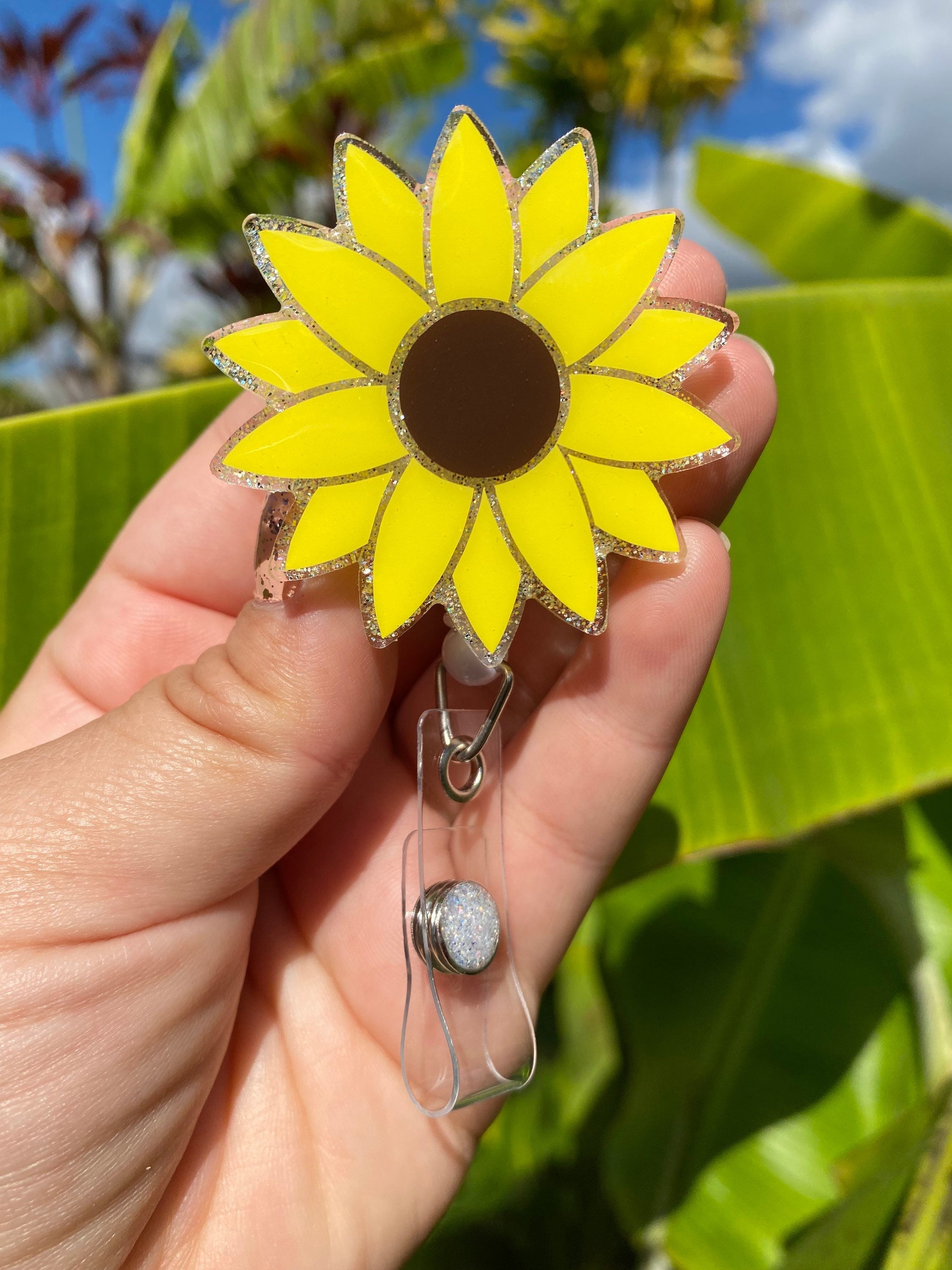 Sunflower Badge Reel 