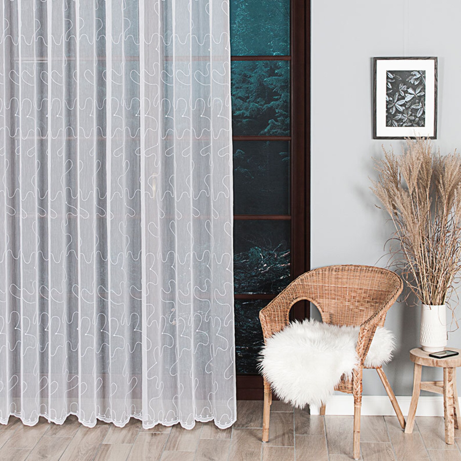 Sheers Curtain Fabric Double Width 280cm Embroidered Etsy UK