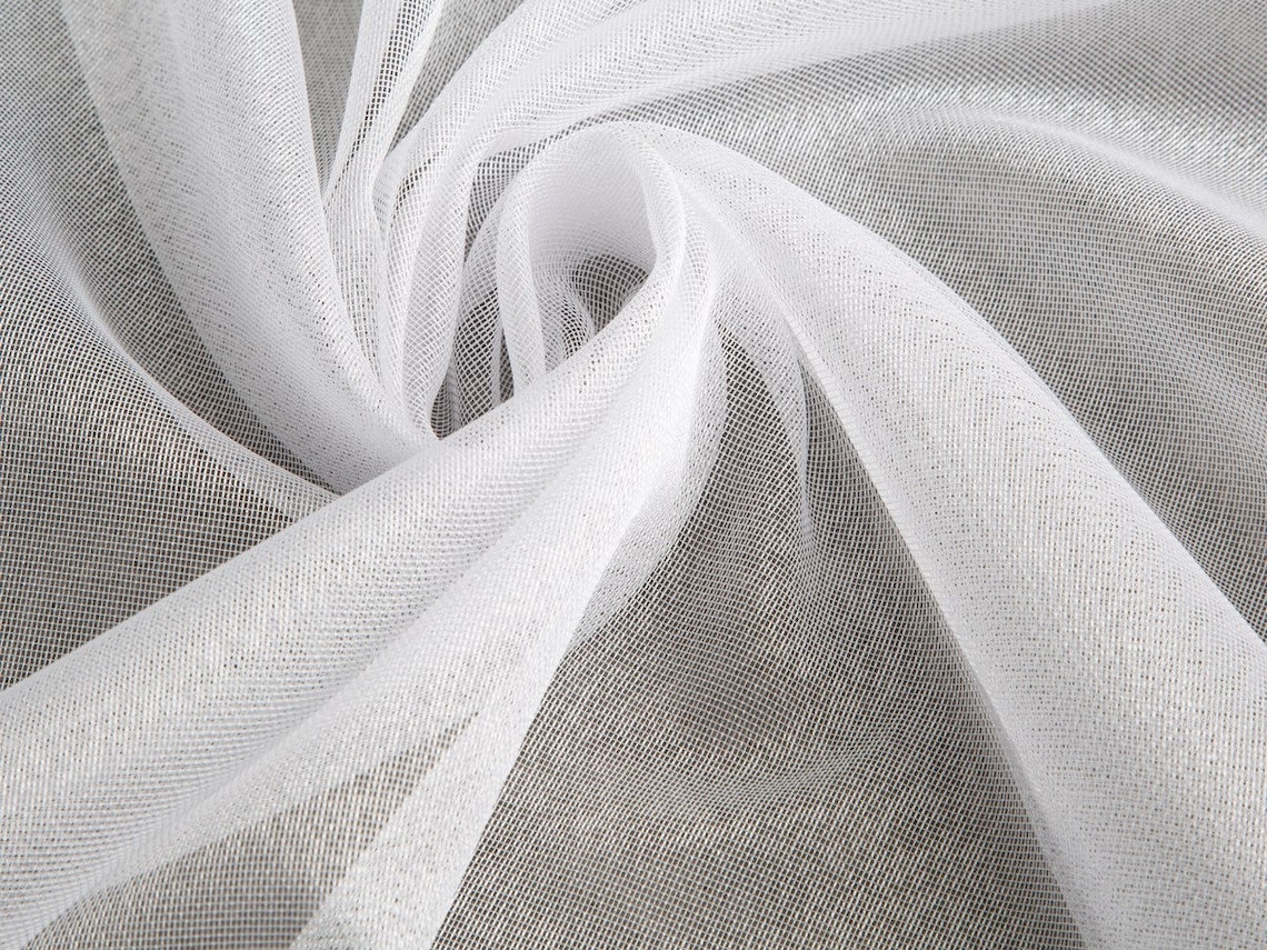 Smooth White Sheers Voile Mesh Fabric Double Width 300 Cm Etsy