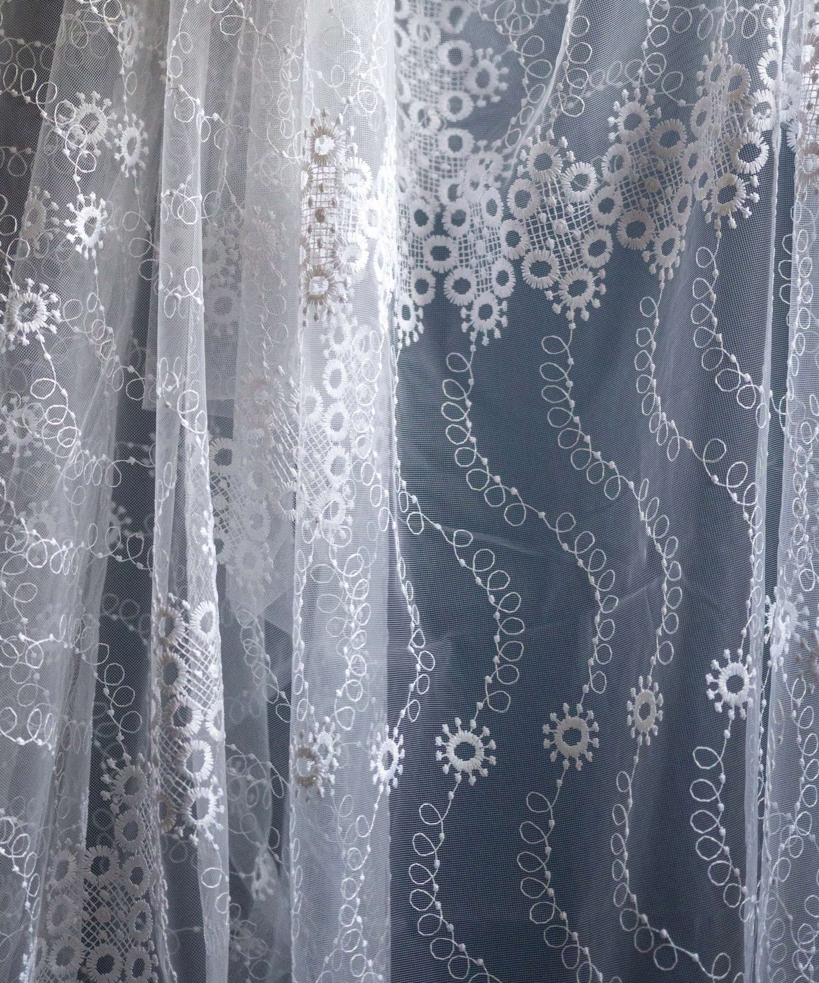 Net curtain fabric Pattern Window fabric Lace Curtains | Etsy