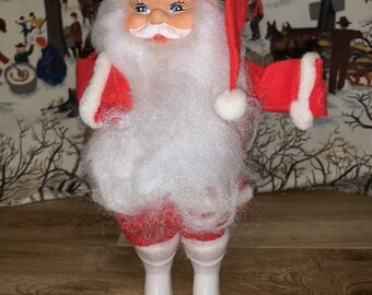 Vintage Fabric Santa with Plastic Boots
