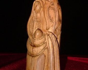Hand Carved Olive Wood Statue: Mary,Joseph and Jesus - Holy Family