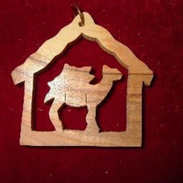 Hand Made Olive Wood Camel Ornament