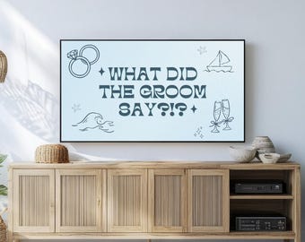 Juego de despedida de soltera costera / ¿Qué dijo el novio? (Plantilla de Canva)