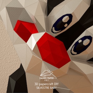 Daniel art 11 SILVESTRE, SVG PDF Template, DIY 3D Model, Fan Art, Paper Sculpture, Low Poly, Pepakura, Craft, Manualidad, Arte de Papel