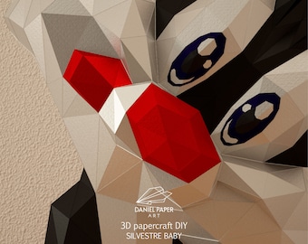 Daniel art 11, Modèle PDF, Modèle 3D DIY, FanArt, Sculpture en papier, Low Poly, Pepakura, Artisanat, Manualidad, Paper Art