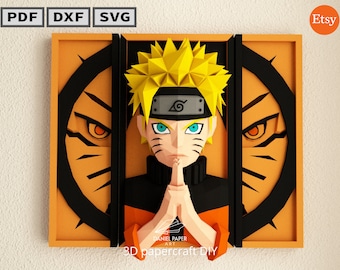 Daniel Art 36, Anime PDF-Vorlage, DIY 3D-Modell, FanArt, Papierskulptur, Low Poly, Pepakura, Handwerk, Manualidad, Papierkunst