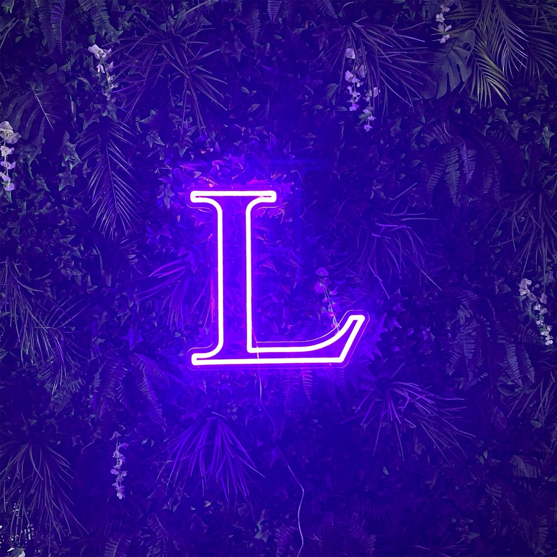 L LED Neon Sign Purple 47cm W x 49cm H Neon Light for Etsy