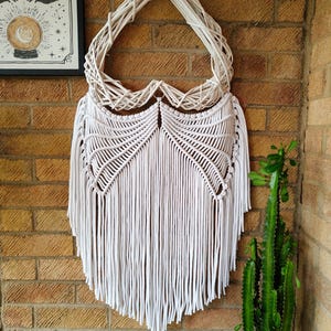 Macrame White Angel Wings
