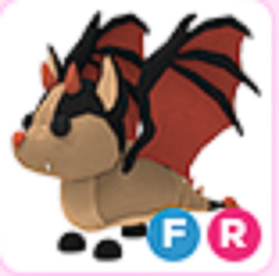 Adopt Me Roblox Fly Ride FR Bat Dragon Etsy