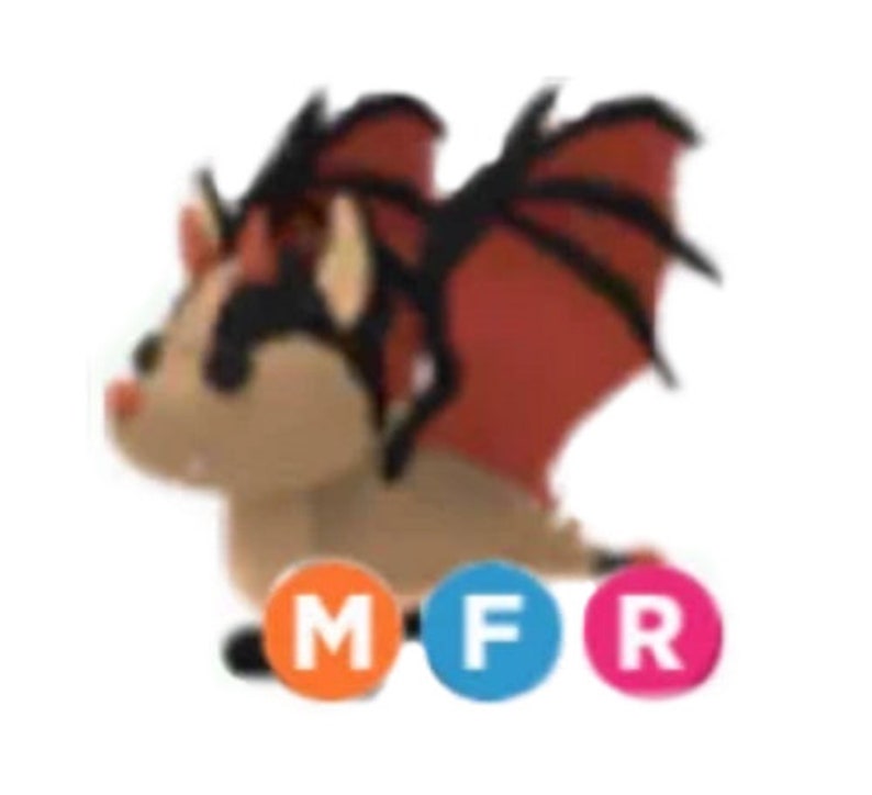 Adopt Me Roblox Mega Neon Fly Ride MFR Bat Dragon Etsy
