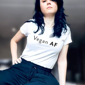 Vegan AF Unisex Tee, Vegan Tee Shirt, Plant-Based Lifestyle Shirt, Vegan Apparel, Herbivore Shirt, Vegetarian Top