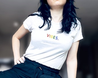 Rainbow Vibes Pride T-Shirt: Unisex LGBTQ+ Apparel