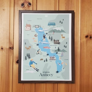 Mapa de la región de Annecy