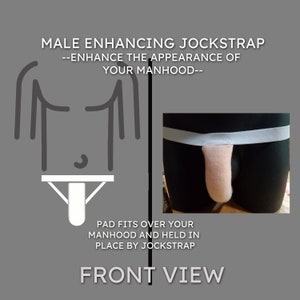 Male Enhancing Pad with Straps, Testicular Cancer Survivor Pad, Additional Endowment, Men's Bulge Increase, Padded Size Enhancer