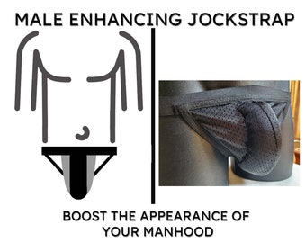 Male Enhancing Jockstrap, Testicular Cancer Survivor Jock, Additional Endowment, Men's Bulge Increase, Jock with Padded Form, Mesh Pouch