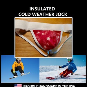 Cold Weather Insulated Thermal Jock for Skiers, Snowboarders Soft Fleece Jockstrap, Winter Outside Workers Gear, Nordic Skiing, Sport Padded