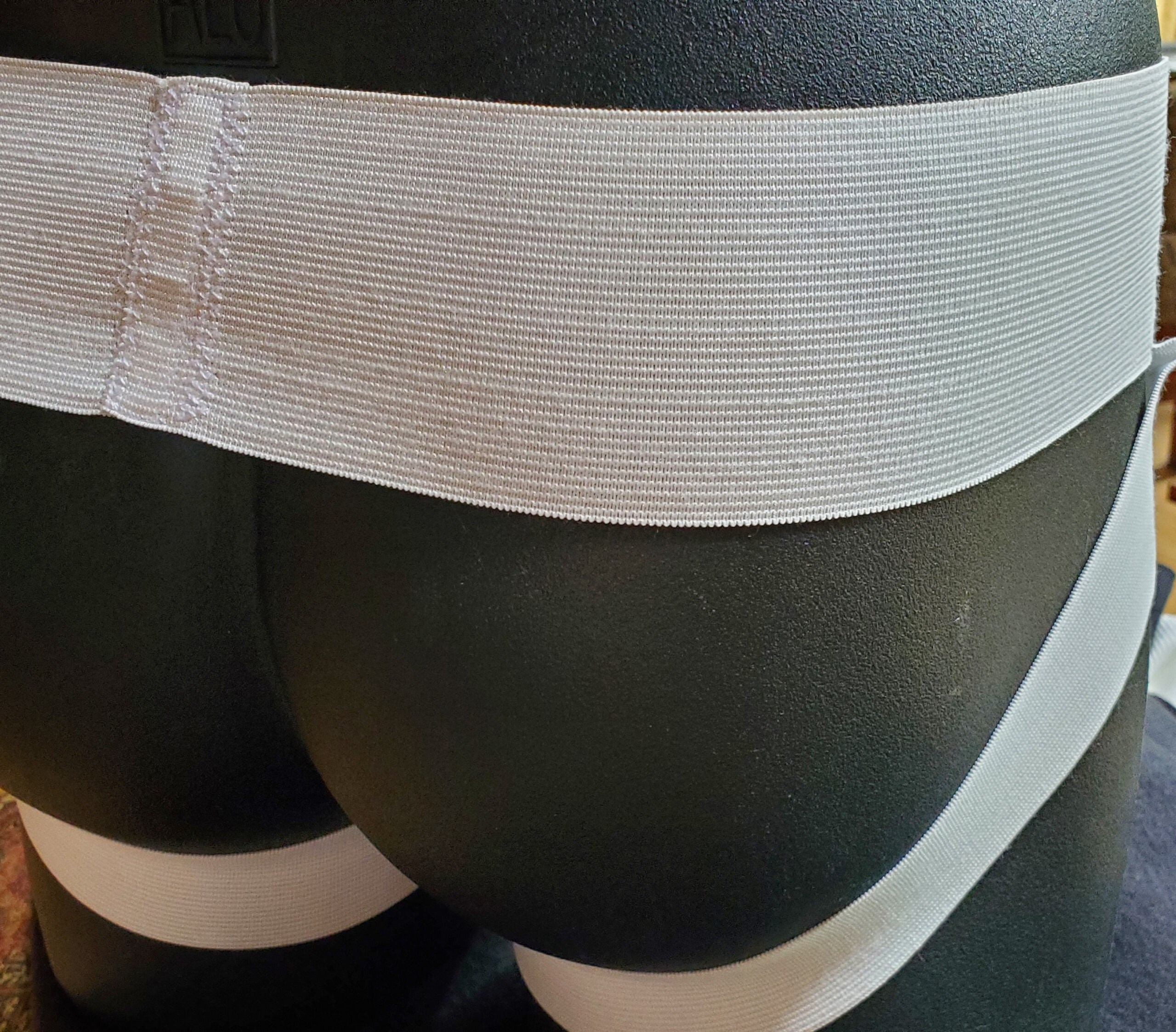 Man-Builder Vintage Style Traditional Jockstrap – White Waffle Pouch, Men's Underwear