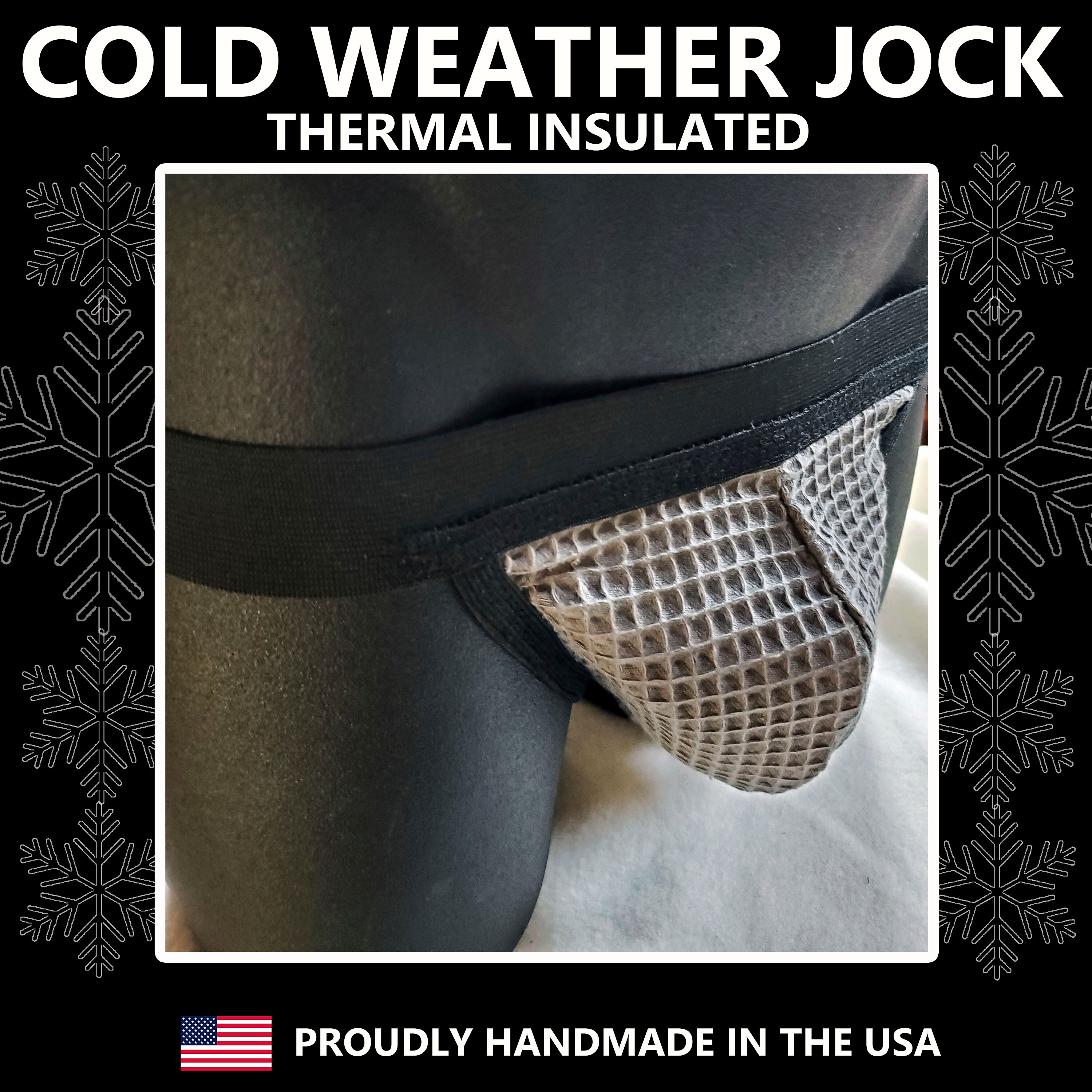 Insulated Thermal Jock, Nordic Skiing Jockstrap, Hiking, Underwear