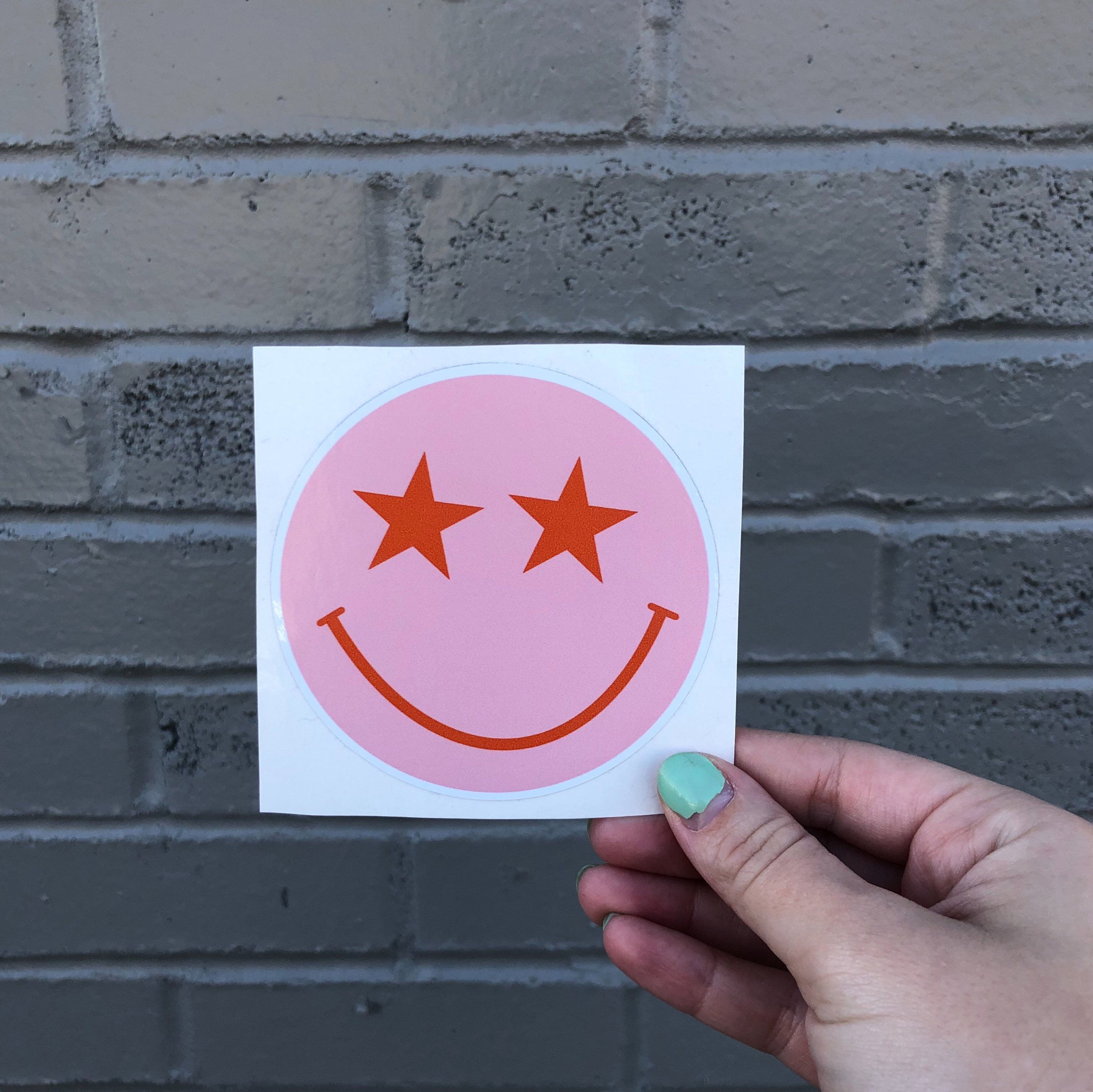 Star Smiley Face Sticker | Etsy