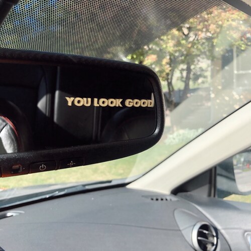 Car Mirror Decal Etsy
