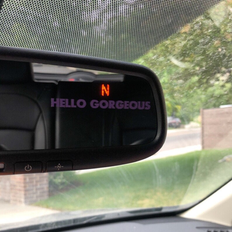 Car Mirror Decal Etsy