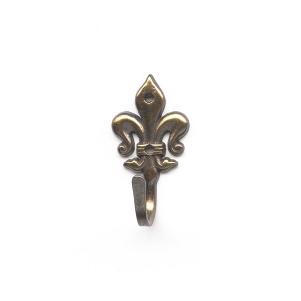 Handmade Steel Large 2" Fleur De Lis Hook