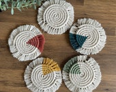 Macrame Coasters | Coffee Table Accessories | Candle Mat | Boho Decor | Drinks Coaster | House Warming Gift