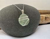 Sea Glass Necklace | Sterling Silver | North Devon | Unique Jewellery | Beach Glass | Gift For Her | Croyde