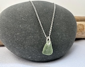 Sea Glass Necklace | Sterling Silver Necklace | Sea Glass Pendant | North Devon | Handmade Jewellery | Gifts For Her | Croyde