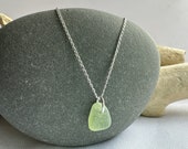 Sea Glass Necklace | Sterling Silver Necklace | Sea Glass Pendant | North Devon | Handmade Jewellery | Gifts For Her | Croyde
