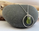Sea Glass Necklace | Sterling Silver | North Devon | Handmade Jewellery | Wire Wrapped | Gifts For Her | Croyde