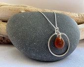 Sea Glass Necklace | Sterling Silver | North Devon | Handmade Jewellery | Wire Wrapped | Gifts For Her | Croyde