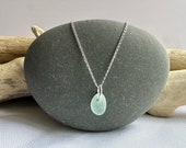 Sea Glass Necklace | Sterling Silver Necklace | Sea Glass Pendant | North Devon | Handmade Jewellery | Gifts For Her | Croyde