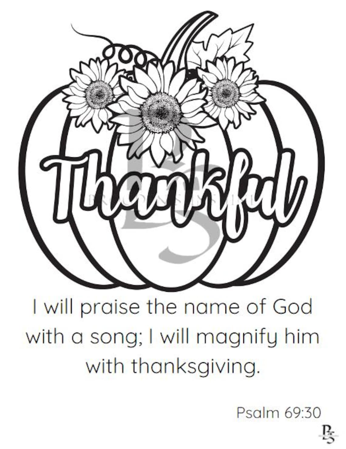 Thankful Color Printable Shareable Thankful Pumpkin Thanksgiving Color Sheet Kids ...