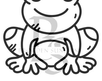 Frog Color Sheet Printable PDF Kids Preschool Toddler Children School Church Playdate Teacher Spring