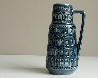 Vintage /'Scheurich/' Vase No Mid-Modern 1960s West Germany 537 11 Small Cobalt Blue Vase