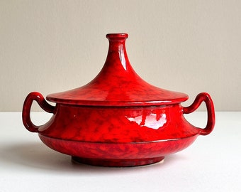 Vintage terrine. Bowl . Roberto Rigon. Bertoncello. Italy . Ceramics. 60s. 70s. Mid-Century Modern