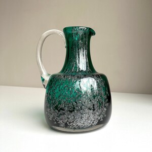 Vintage jug . Schott Zwiesel . Vase . Heinrich Löffelhardt . Florida . Bubble glass . MCM