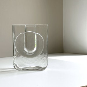 Vintage vase. Rosenthal. Studio Line. Crystal glass. 70s. 80s. Mid-Century. Block vase. Mid-Century. Space Age. Op art