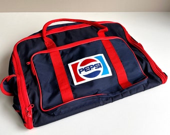 Vintage garment bag. Pepsi Cola . Travel bag . 80s . Merchandise . Fan article . Collector's item